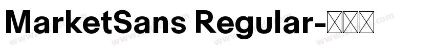 MarketSans Regular字体转换
